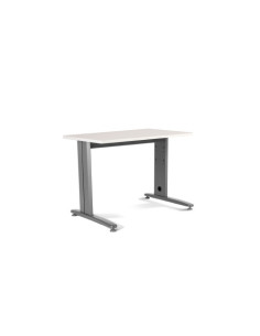 MESA DE OFICINA SERIE METAL 140X80 GRIS / BLANCO ROCADA 2001AC04