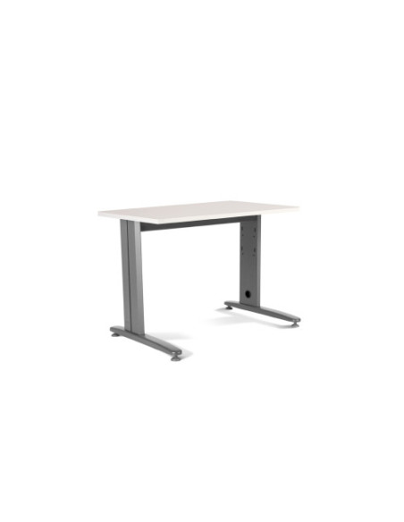 MESA DE OFICINA SERIE METAL 140X80 GRIS / BLANCO ROCADA 2001AC04