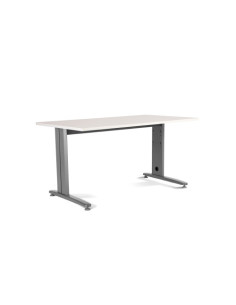 MESA DE OFICINA SERIE METAL 160X80 GRIS / BLANCO ROCADA 2002AC04