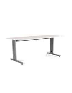 MESA DE OFICINA SERIE METAL 200X80 GRIS / BLANCO ROCADA 2004AC04