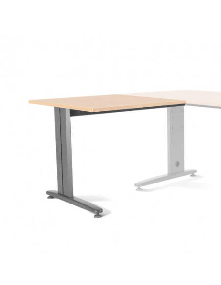 ALA PARA MESA DE OFICINA SERIE METAL 100X60 GRIS / HAYA  ROCADA 2102AC01 ALA PARA MESA DE OFICINA SERIE METAL 100X60 GRIS / HAYA  ROCADA 2102AC01