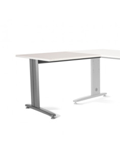 ALA PARA MESA DE OFICINA SERIE METAL 100X60 GRIS / BLANCO ROCADA 2102AC04