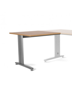 ALA PARA MESA DE OFICINA SERIE METAL 100X60 GRIS / ROBLE ROCADA 2102AC08