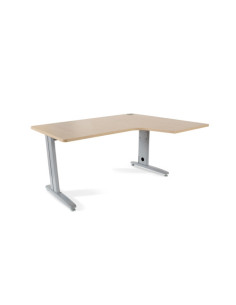 MESA DE OFICINA SERIE METAL FORMA L DERECHA 160X120 GRIS / HAYA  ROCADA 2051AC01