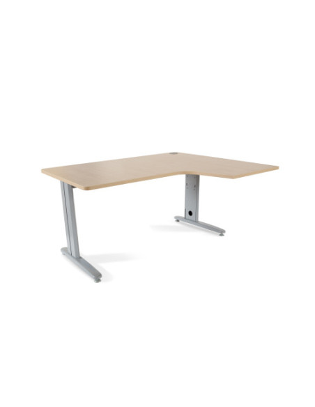 MESA DE OFICINA SERIE METAL FORMA L DERECHA 160X120 GRIS / HAYA  ROCADA 2051AC01 MESA DE OFICINA SERIE METAL FORMA L DERECHA 160X120 GRIS / HAYA  ROCADA 2051AC01
