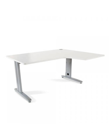 MESA DE OFICINA SERIE METAL FORMA L DERECHA 160X120 GRIS / BLANCO  ROCADA 2051AC04 MESA DE OFICINA SERIE METAL FORMA L DERECHA 160X120 GRIS / BLANCO  ROCADA 2051AC04