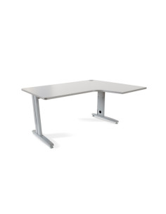 MESA DE OFICINA SERIE METAL FORMA L DERECHA 180X120 GRIS / GRIS ROCADA 2052AC02
