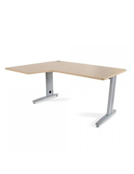 MESA DE OFICINA SERIE METAL FORMA L IZQUIERDA 160X120 GRIS / HAYA  ROCADA 2053AC01 MESA DE OFICINA SERIE METAL FORMA L IZQUIERDA 160X120 GRIS / HAYA  ROCADA 2053AC01
