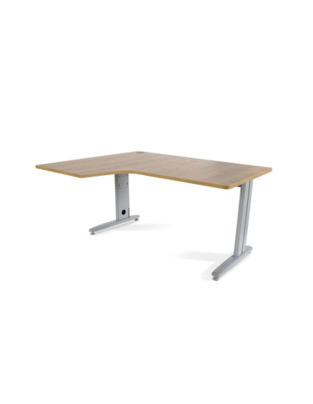 MESA DE OFICINA SERIE METAL FORMA L IZQUIERDA 160X120 GRIS / ROBLE ROCADA 2053AC08 MESA DE OFICINA SERIE METAL FORMA L IZQUIERDA 160X120 GRIS / ROBLE ROCADA 2053AC08