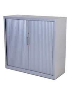ARMARIO DE 105X80X45CM METALICO CON PUERTAS DE PERSINA CON 2 BALDA INCLUYE 2 BALDAS. COLOR GRIS. MEDIDA 80X105X45CM (LAXALXPR) R