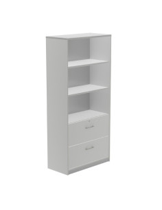 ARMARIO ALTO CARPETERO 195X90X45 ESTRUCTURA ALUMINIO/FRONTALES GRIS ROCADA 1102AN02V24