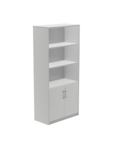 ARMARIO ALTO CON PUERTAS BAJAS 195X90X45 ESTRUCTURA ALUMINIO/PUERTAS GRIS ROCADA 1103AN02V24