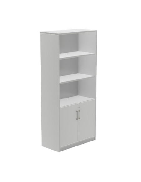 ARMARIO ALTO CON PUERTAS BAJAS 195X90X45 ESTRUCTURA ALUMINIO/PUERTAS GRIS ROCADA 1103AN02V24