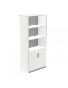 ARMARIO ALTO CON PUERTAS BAJAS 195X90X45 ESTRUCTURA BLANCA/PUERTAS BLANCO ROCADA 1103AW04V24