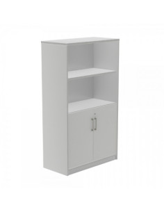 ARMARIO MEDIO CON PUERTAS BAJAS 156X90X45 ESTRUCTURA ALUMINIO/PUERTAS GRIS ROCADA 1057AN02V24