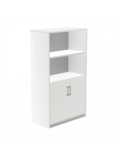 ARMARIO MEDIO CON PUERTAS BAJAS 156X90X45 ESTRUCTURA BLANCA/PUERTAS BLANCO ROCADA 1057AW04V24