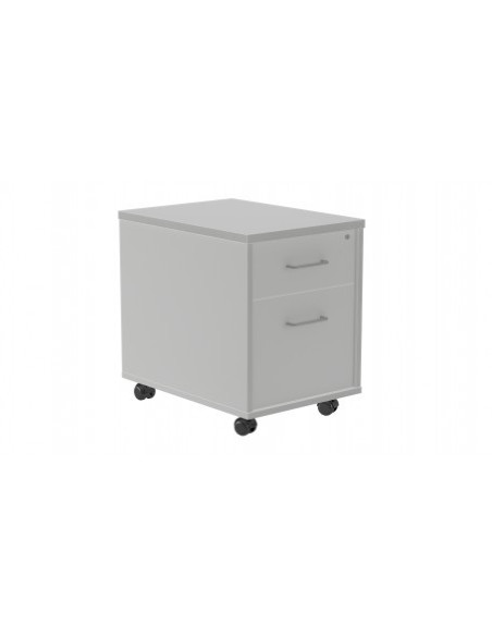 CAJONERA BUCK 2 CAJONES + CARPETERO. LATERALES ALUMINIO / TECHO + FRENTE GRIS ROCADA 4006AN02V24