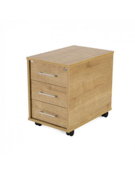 CAJONERA BUCK MOVIL 3 CAJONES. COLOR: ESTRUCTURA ROBLE / FRONTAL ROBLE ROCADA 4003AR08V24