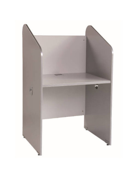 MESA CALL CENTER INDIVIDUAL ALUMINIO / GRIS. MEDIDAS 84X132X65CM ( LARGO X ALTO X PROFUNDIDAD) ROCADA 5501AB02