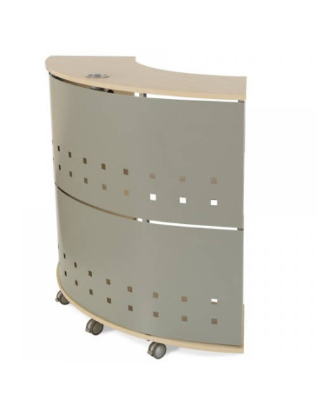 MOSTRADOR RECEPCIÓN SEMI-CIRCULAR HAYA. MEDIDAS 125X106X38CM ( LARGO X ALTO X PROFUNDIDAD) ROCADA 5100AA01