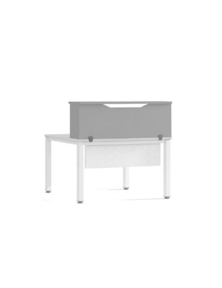 MODULO RECEPCION ALTILLO 100CM GRIS / GRIS. MEDIDAS 100X40X30CM. (MESA NO INCLUIDA EN EL PRECIO