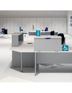 MODULO RECEPCION ALTILLO 100CM GRIS / GRIS. MEDIDAS 100X40X30CM. (MESA NO INCLUIDA EN EL PRECIO 2