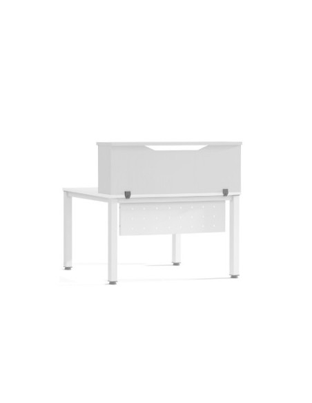 MODULO RECEPCION ALTILLO 120CM BLANCO / BLANCO. MEDIDAS 120X40X30CM. (MESA NO INCLUIDA EN EL PRECIO