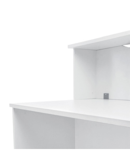 MODULO RECEPCION ALTILLO 160CM BLANCO / BLANCO. MEDIDAS 160X40X30CM. (MESA NO INCLUIDA EN EL PRECIO, SE COMPRA APARTE) ROCADA 50
