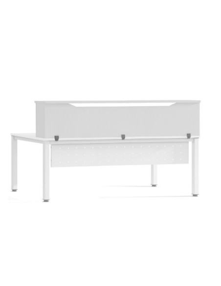 MODULO RECEPCION ALTILLO 180CM BLANCO / BLANCO MEDIDAS 180X40X30CM. (MESA NO INCLUIDA EN EL PRECIO