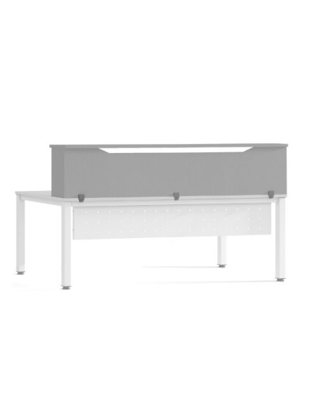 MODULO RECEPCION ALTILLO 200CM GRIS / GRIS. MEDIDAS 200X40X30CM. (MESA NO INCLUIDA EN EL PRECIO