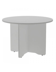 MESA DE REUNIONES REDONDA 100CM DE DIAMETRO. ALTURA 72CM. COLOR: PATA ALUMINIO / TABLERO GRIS ROCADA 3005AN02V24