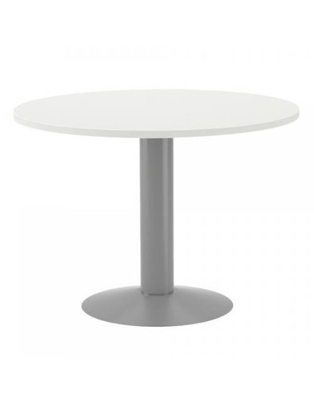 MESA DE REUNIONES REDONDA 100CM DE DIAMETRO. ALTURA 72CM. COLOR: PATA METALICA GRIS / TABLERO BLANCO ROCADA 3005AT04 MESA DE REUNIONES REDONDA 100CM DE DIAMETRO. ALTURA 72CM. COLOR: PATA METALICA GRIS / TABLERO BLANCO ROCADA 3005AT04