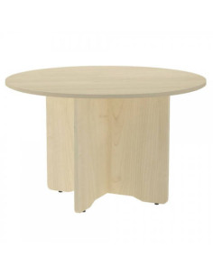 MESA DE REUNIONES REDONDA 120CM DE DIAMETRO. ALTURA 72CM. COLOR: PATA HAYA / TABLERO HAYA ROCADA 3006AA01V24