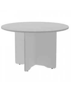 MESA DE REUNIONES REDONDA 120CM DE DIAMETRO. ALTURA 72CM. COLOR: PATA ALUMINIO / TABLERO GRIS ROCADA 3006AN02V24