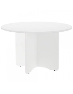 MESA DE REUNIONES REDONDA 120CM DE DIAMETRO. ALTURA 72CM. COLOR: PATA BLANCA / TABLERO BLANCO ROCADA 3006AW04V24