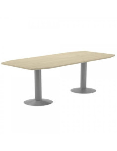 MESA DE REUNIONES 220X100X72CM. COLOR: PATA METALICA GRIS / TABLERO HAYA ROCADA 3003AT01