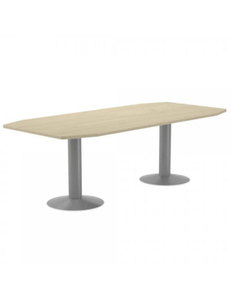 MESA DE REUNIONES 220X100X72CM. COLOR: PATA METALICA GRIS / TABLERO HAYA ROCADA 3003AT01 MESA DE REUNIONES 220X100X72CM. COLOR: PATA METALICA GRIS / TABLERO HAYA ROCADA 3003AT01