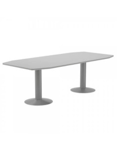 MESA DE REUNIONES 220X100X72CM. COLOR: PATA METALICA GRIS / TABLERO GRIS ROCADA 3003AT02
