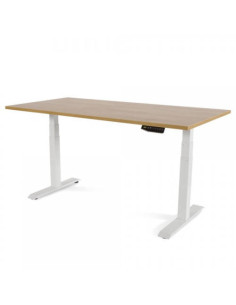 MESA 160CM REGULABLE EN ALTURA ELECTRICAMENTE. TABLERO COLOR HAYA ROCADA 2002XCR01