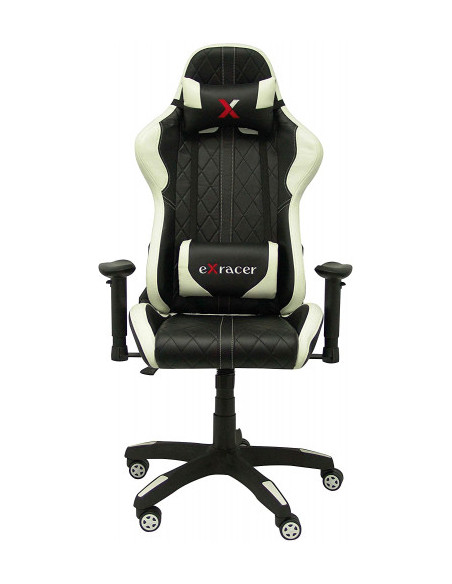 SILLA GAMING PARAISO SIMIL PIEL NEGRO Y BLANCO PIQUERAS Y CRESPO 7216DBSPNE