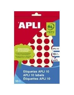 ETIQUETA APLI SOBRE ROJAS 13MM