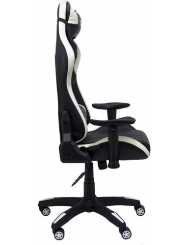 SILLA GAMING PARAISO SIMIL PIEL NEGRO Y BLANCO...