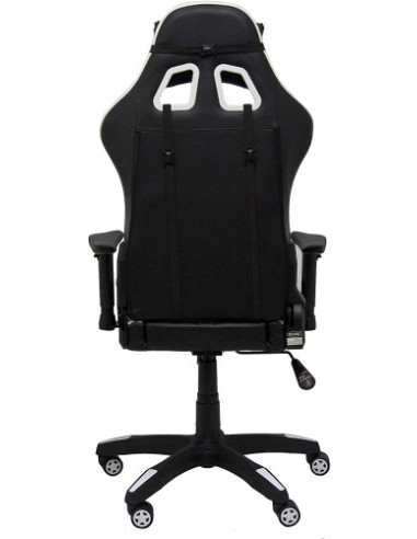 SILLA GAMING PARAISO SIMIL PIEL NEGRO Y BLANCO...