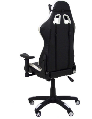 SILLA GAMING PARAISO SIMIL PIEL NEGRO Y BLANCO...
