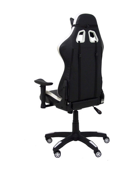 SILLA GAMING PARAISO SIMIL PIEL NEGRO Y BLANCO PIQUERAS Y CRESPO 7216DBSPNE