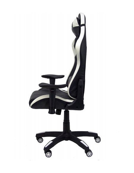 SILLA GAMING PARAISO SIMIL PIEL NEGRO Y BLANCO PIQUERAS Y CRESPO 7216DBSPNE