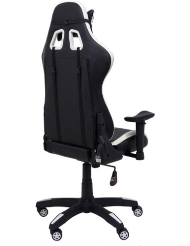 SILLA GAMING PARAISO SIMIL PIEL NEGRO Y BLANCO...
