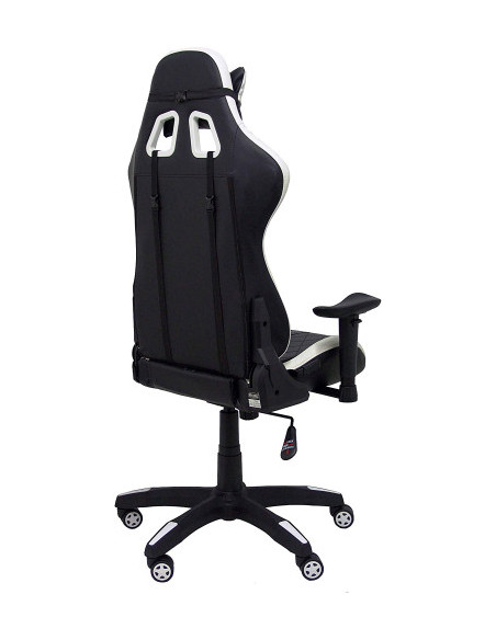 SILLA GAMING PARAISO SIMIL PIEL NEGRO Y BLANCO PIQUERAS Y CRESPO 7216DBSPNE