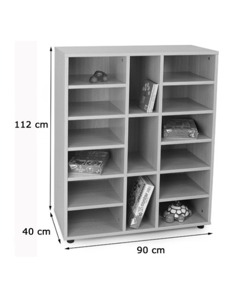 MUEBLE INTERMEDIO 15 CASILLAS HAYA MOBEDUC 600811HP18