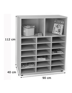 MUEBLE INTERMEDIO CASILLERO Y 2 CASILLAS HAYA MOBEDUC 600812HP18 2